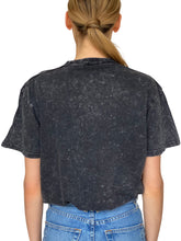Load image into Gallery viewer, PINK AS FUCK BLACK ACID WASH T-SHIRT
