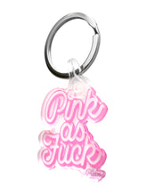 Load image into Gallery viewer, CLEAR PINK AS FUCK KEYCHAIN
