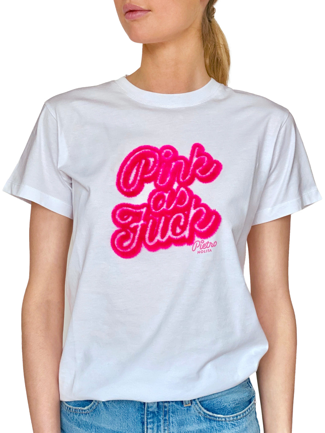 PINK AS FUCK FLUFFY T-SHIRT